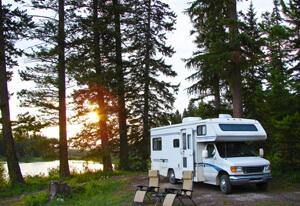 Camping in an RV Camping in an RV