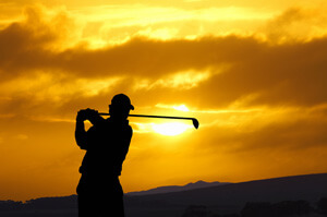 Golfing Sunset Golfing Sunset