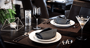 Place setting at The Vue 